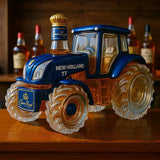 Klasszikus whisky üveg traktor New Holland T7 formájában